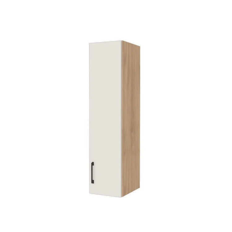 10" Wide x 42" High Wall Cabinet - (Hardrock Maple Melamine Boxes - Flat Panel Doors)
