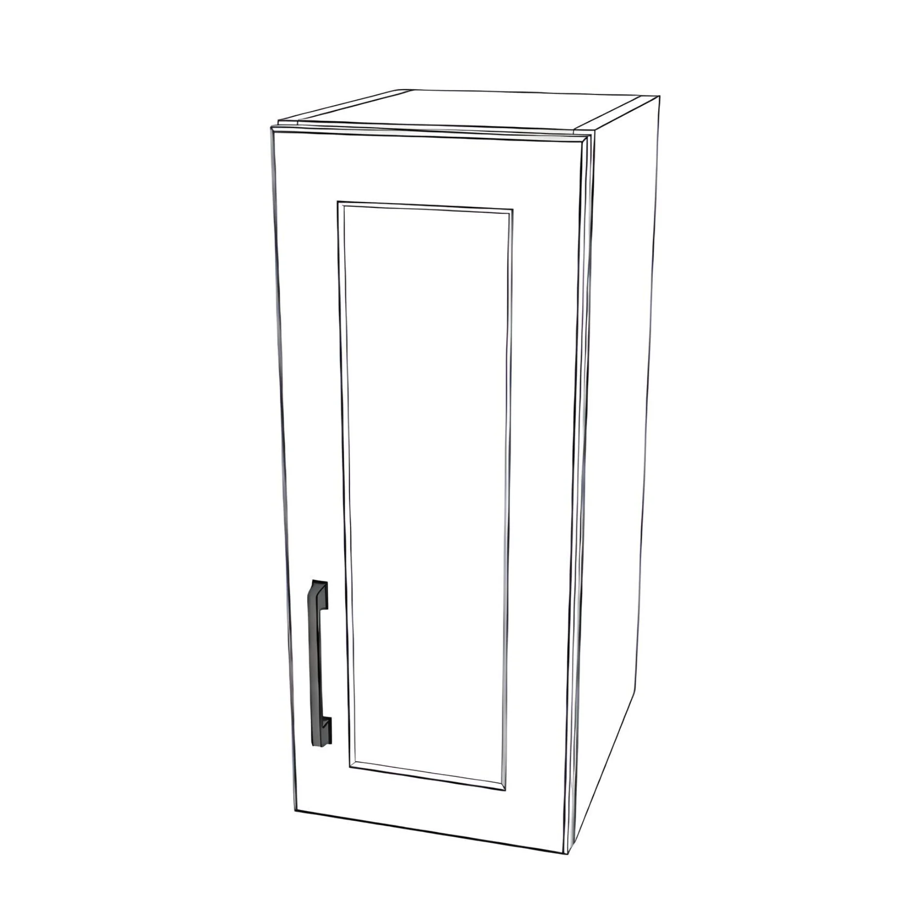 11" Wide x 24" High Wall Cabinet - Painted Doors