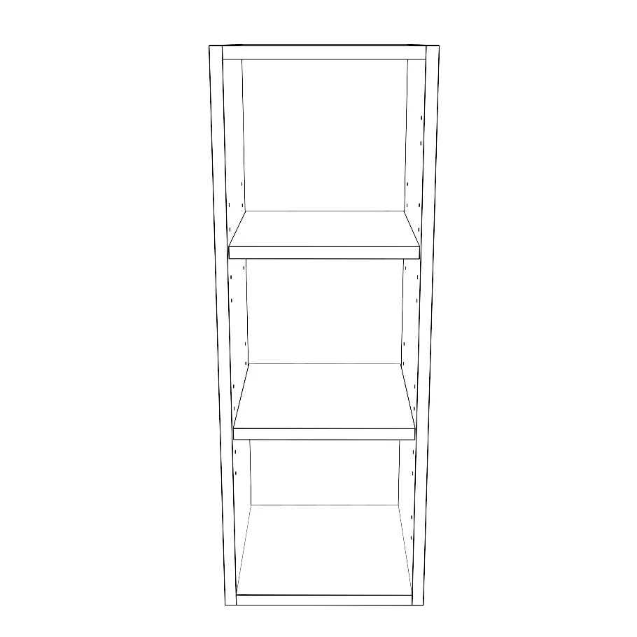 11" Wide x 30" High Wall Cabinet - Thermofoil Doors - Image 2