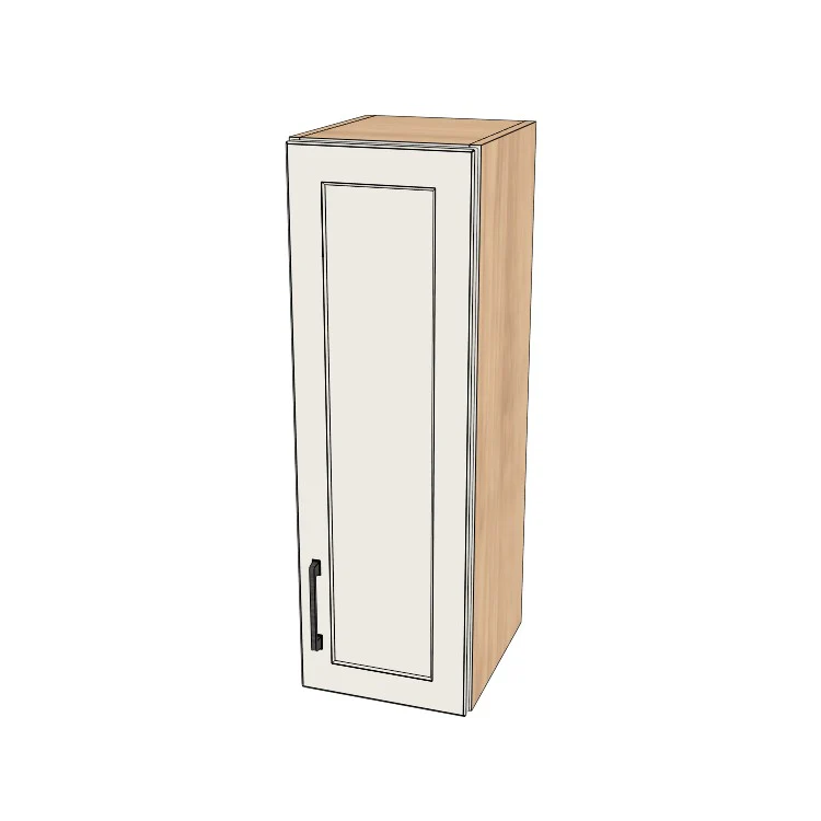 11" Wide x 34" High Wall Cabinet - (Hardrock Maple Melamine Boxes - Thermofoil Doors)