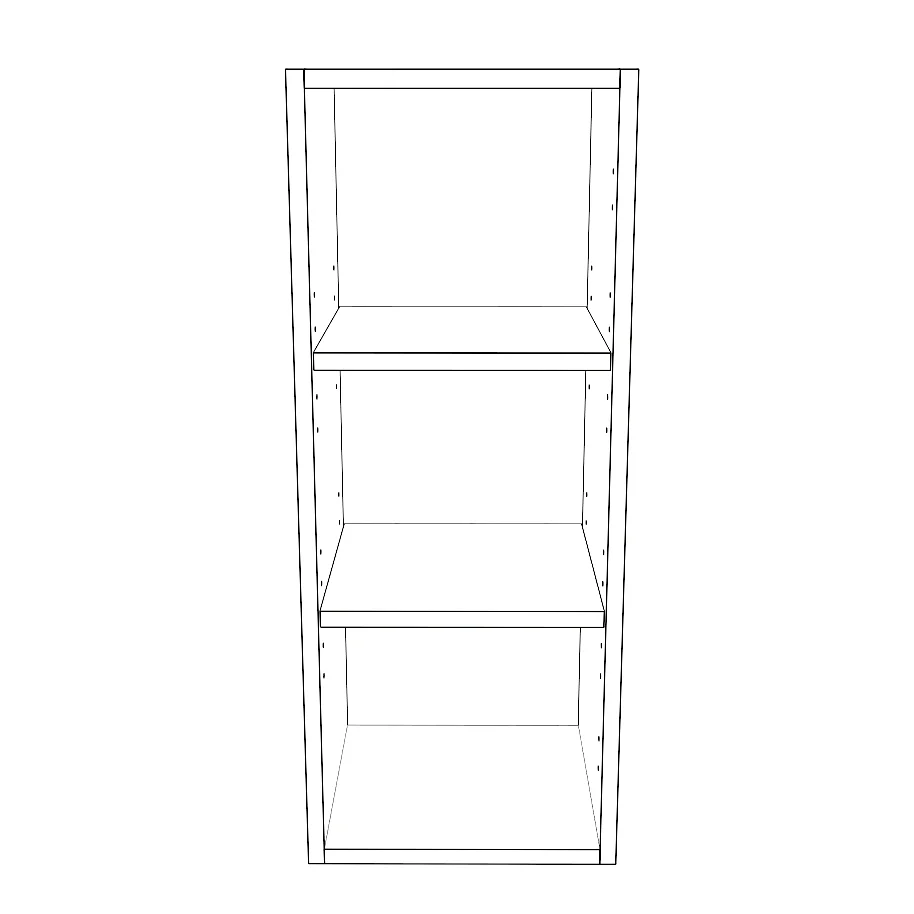 12" Wide x 30" High Wall Cabinet - Thermofoil Doors - Image 2