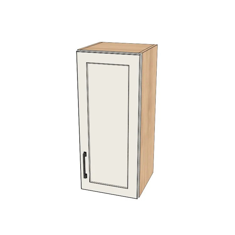 13" Wide x 30" High Wall Cabinet - (Hardrock Maple Melamine Boxes - Painted Doors)