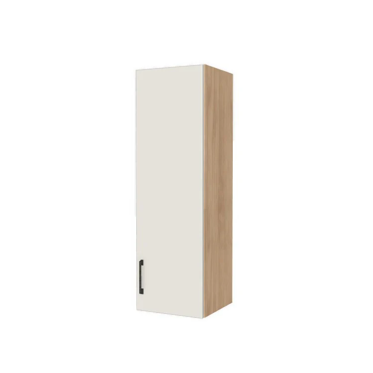 13" Wide x 42" High Wall Cabinet - (Hardrock Maple Melamine Boxes - Flat Panel Doors)