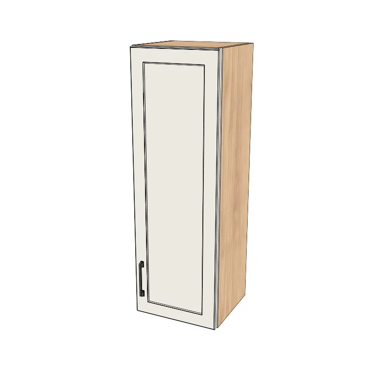 14" Wide x 42" High Wall Cabinet - (Hardrock Maple Melamine Boxes - Painted Doors)
