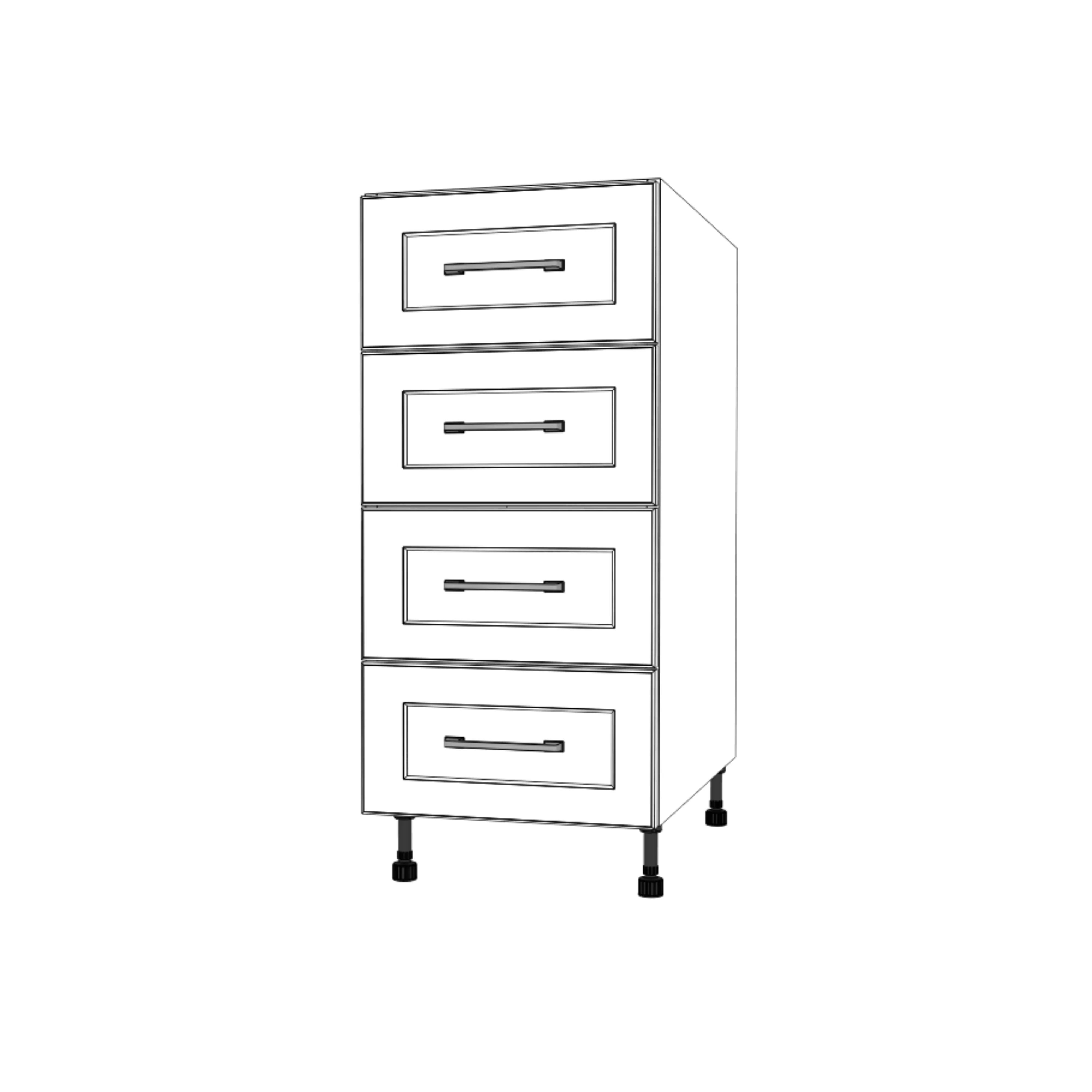 15" Wide Drawer Cabinet - Painted Doors - Image 3