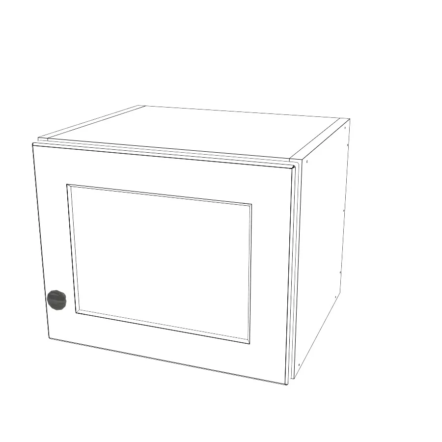 15" Wide x 12" High Wall Cabinet - (White Melamine Cabinets - Painted Doors)