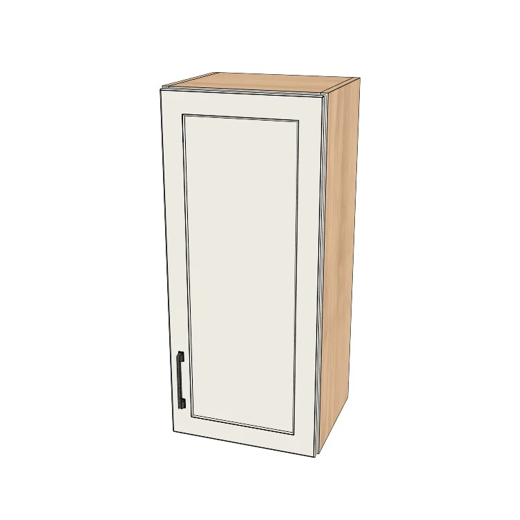 15" Wide x 34" High Wall Cabinet - (Hardrock Maple Melamine Boxes - Thermofoil Doors)