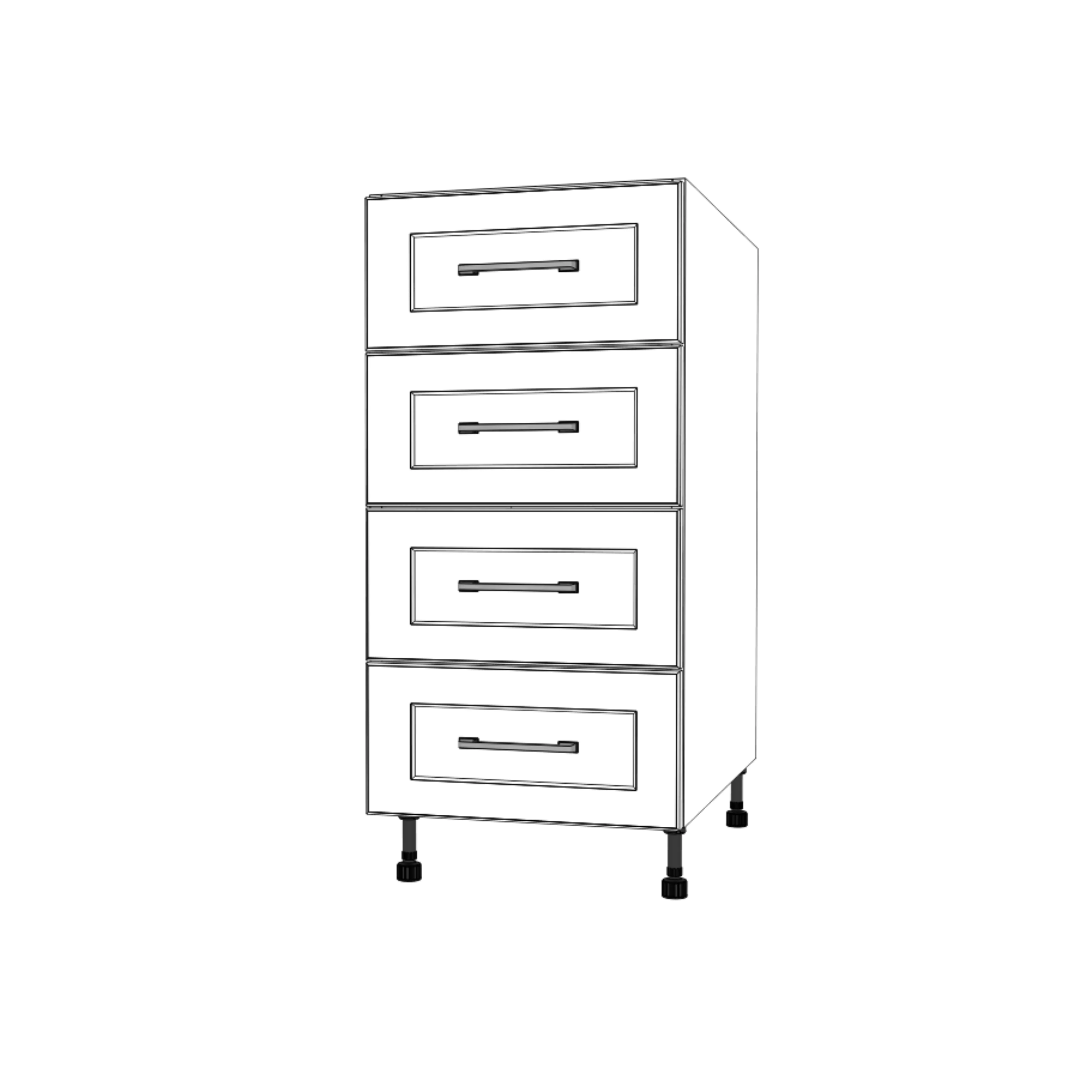 16" Wide Drawer Cabinet - Painted Doors - Image 3