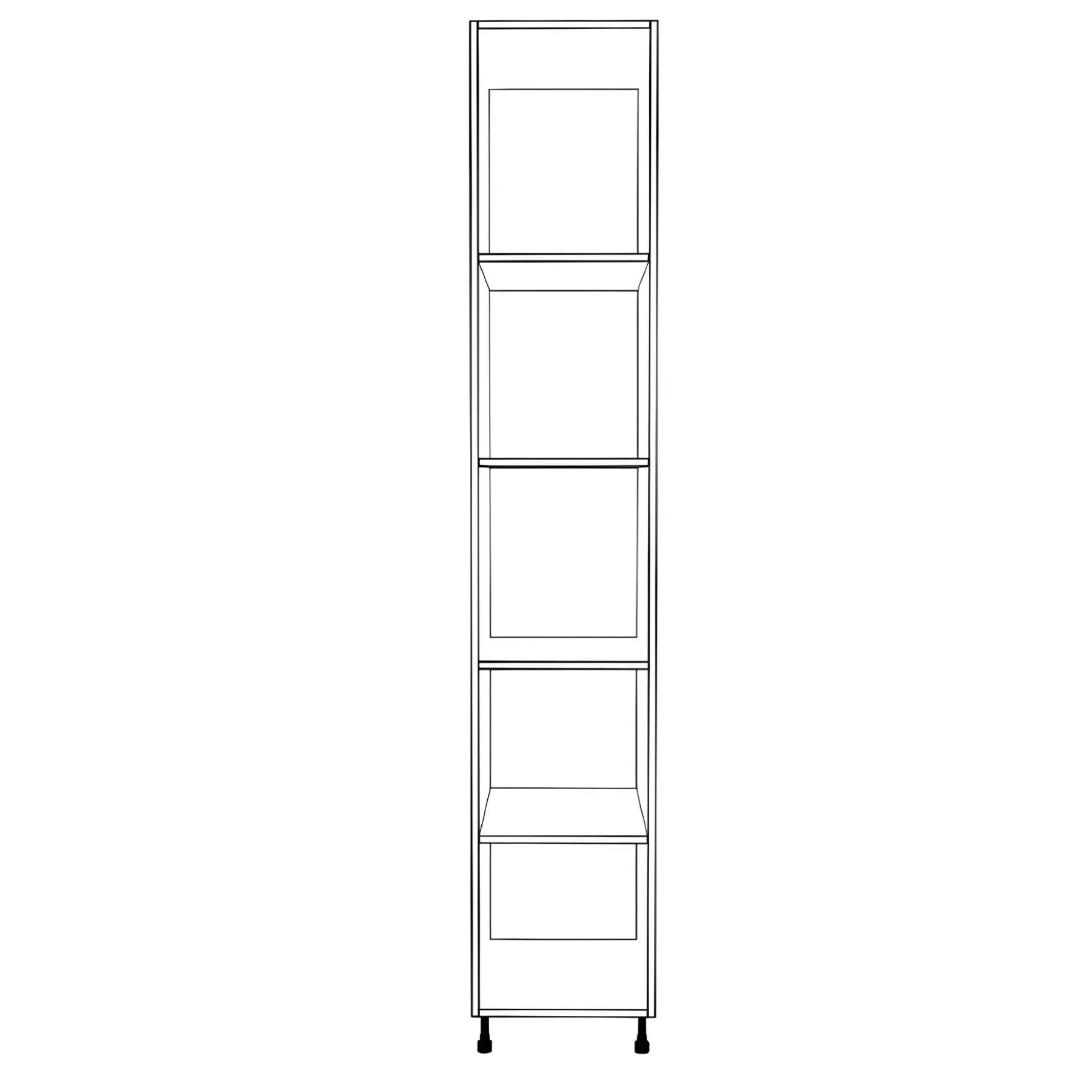 17" Wide Tall Pantry Cabinet - Painted Doors - Image 2