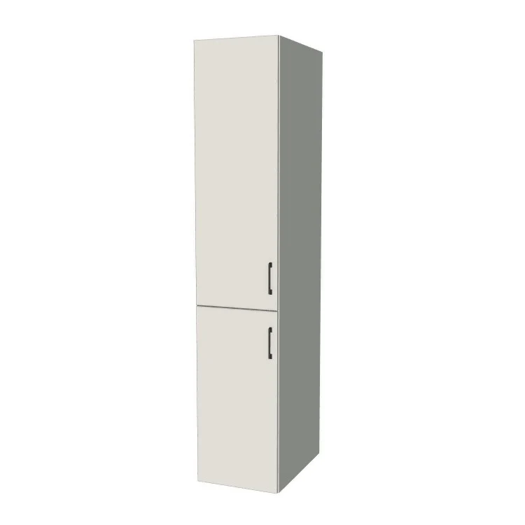 17" Wide Tall Pantry Cabinet - (White Melamine Boxes - Flat Panel Doors) 24 D