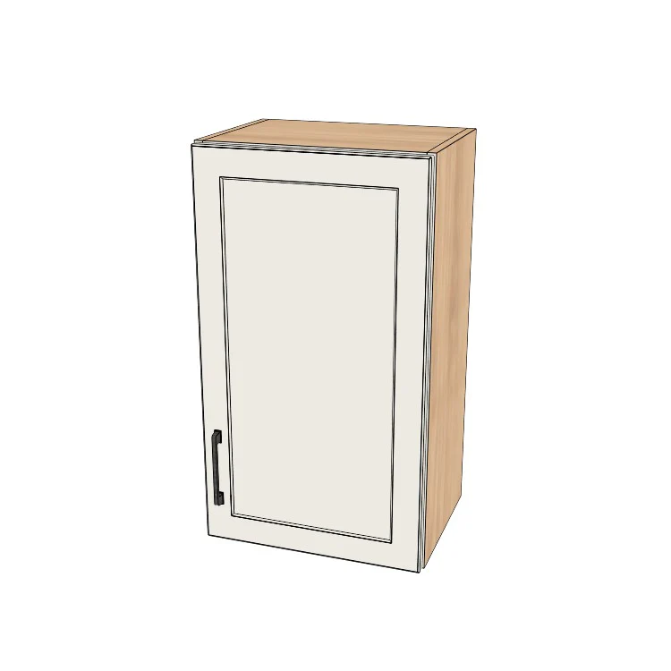 17" Wide x 30" High Wall Cabinet - (Hardrock Maple Melamine Boxes - Thermofoil Doors)