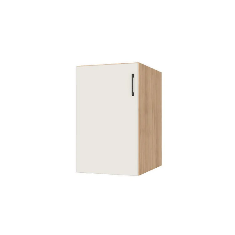 19" Wide Base Cabinet - (Hardrock Maple Melamine Boxes - Flat Panel Doors)