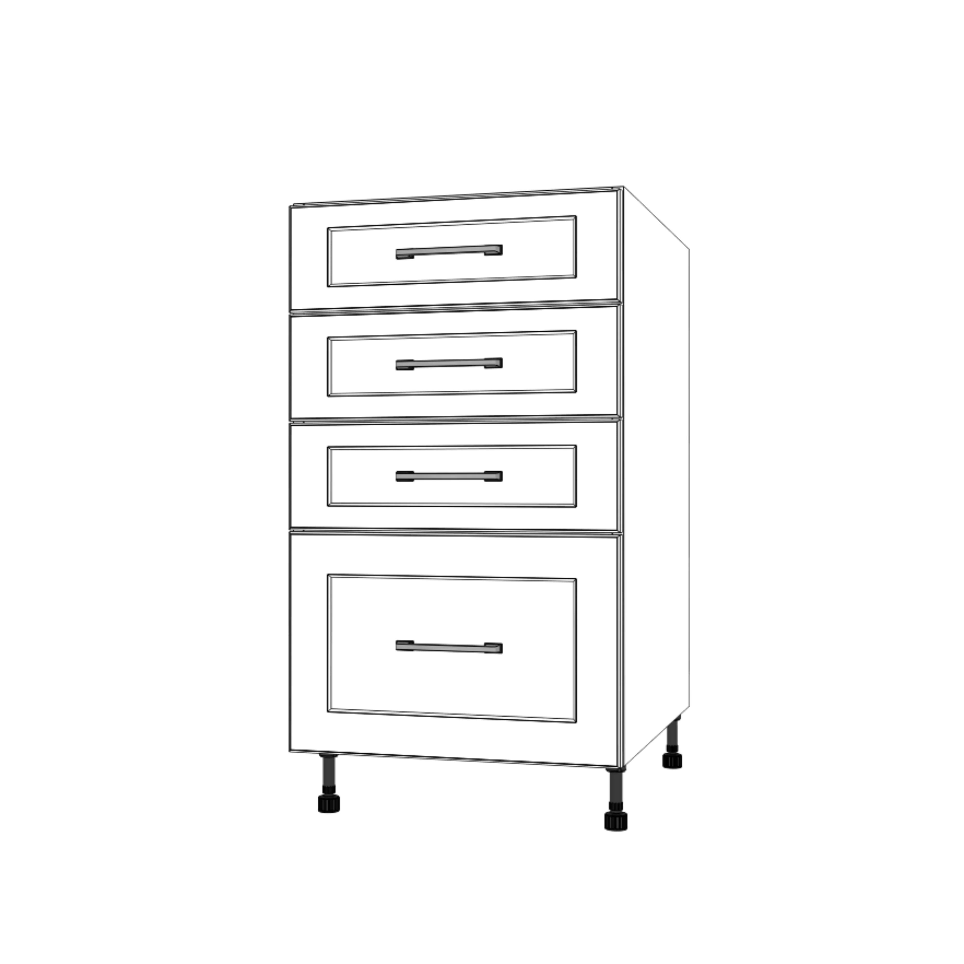 19" Wide Drawer Cabinet - Thermofoil Doors - Image 2