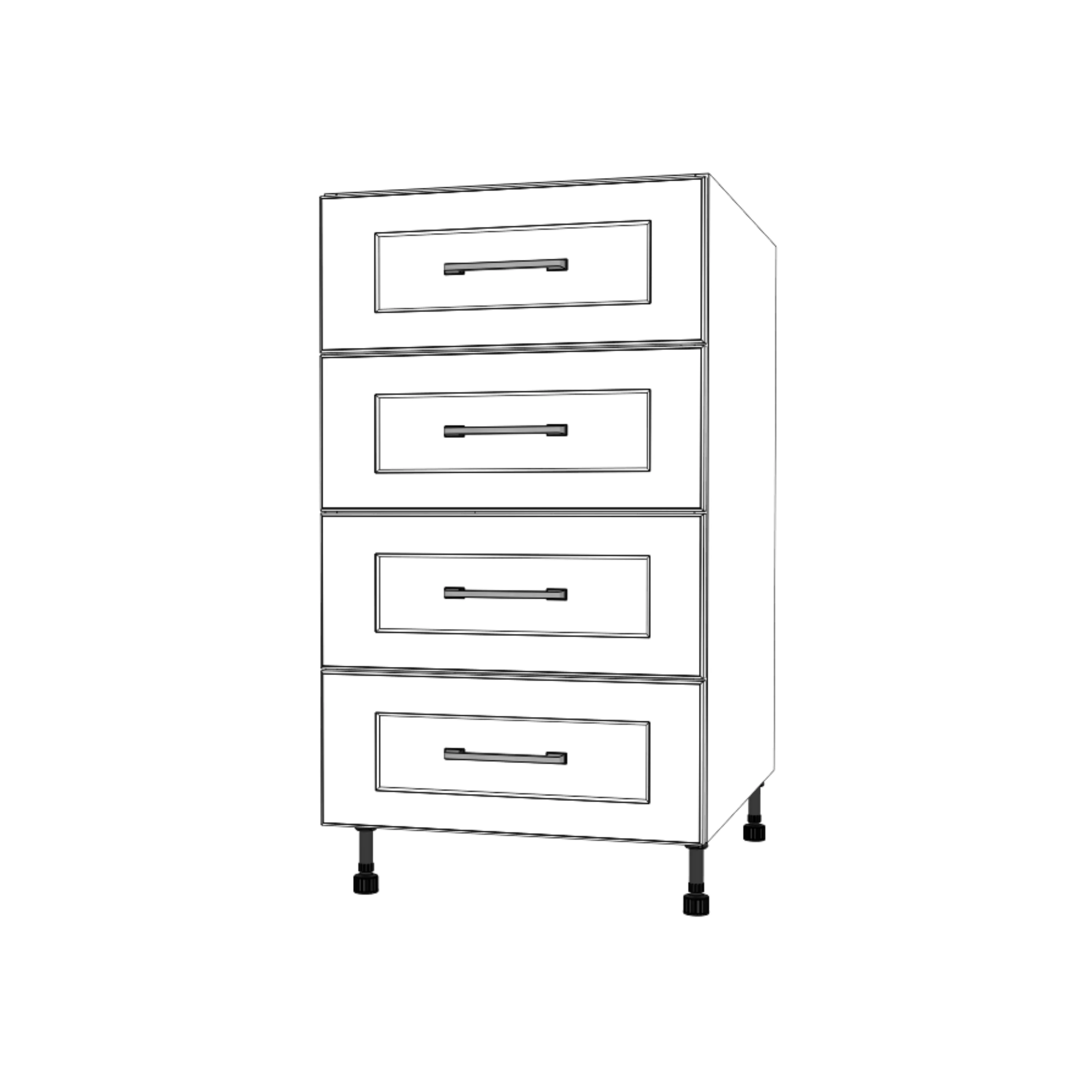19" Wide Drawer Cabinet - Painted Doors - Image 3