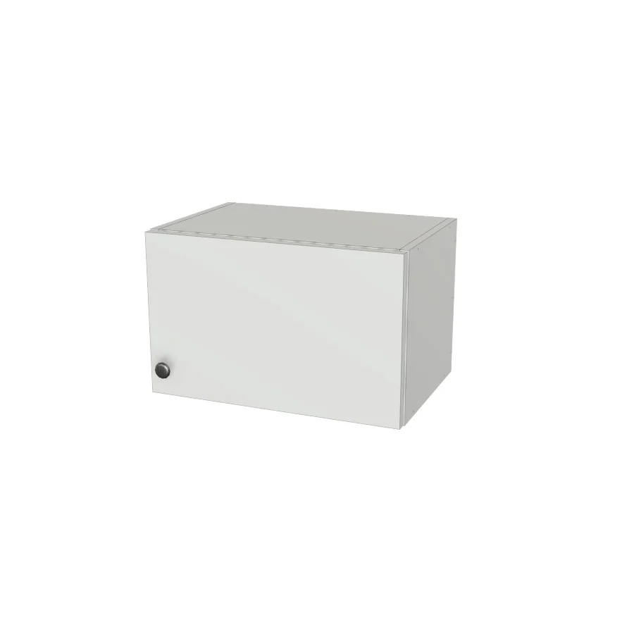 19" Wide x 12" High Wall Cabinet - (White Melamine Boxes - Flat Panel Doors)