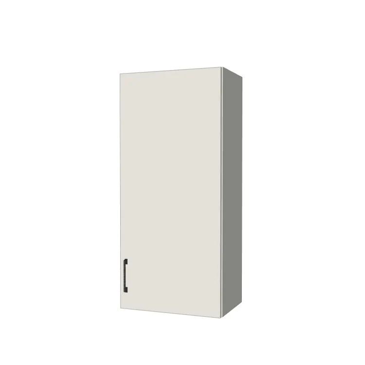19" Wide x 42" High Wall Cabinet - (White Melamine Boxes - Flat Panel Doors)