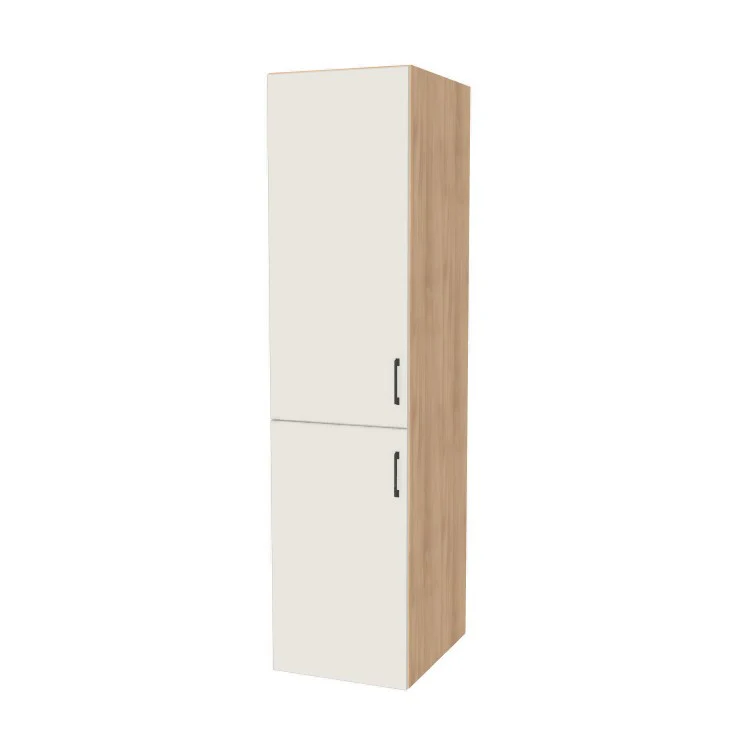 20" Wide Tall Pantry Cabinet - (Hardrock Maple Melamine Boxes - Flat Panel Doors) 24 D