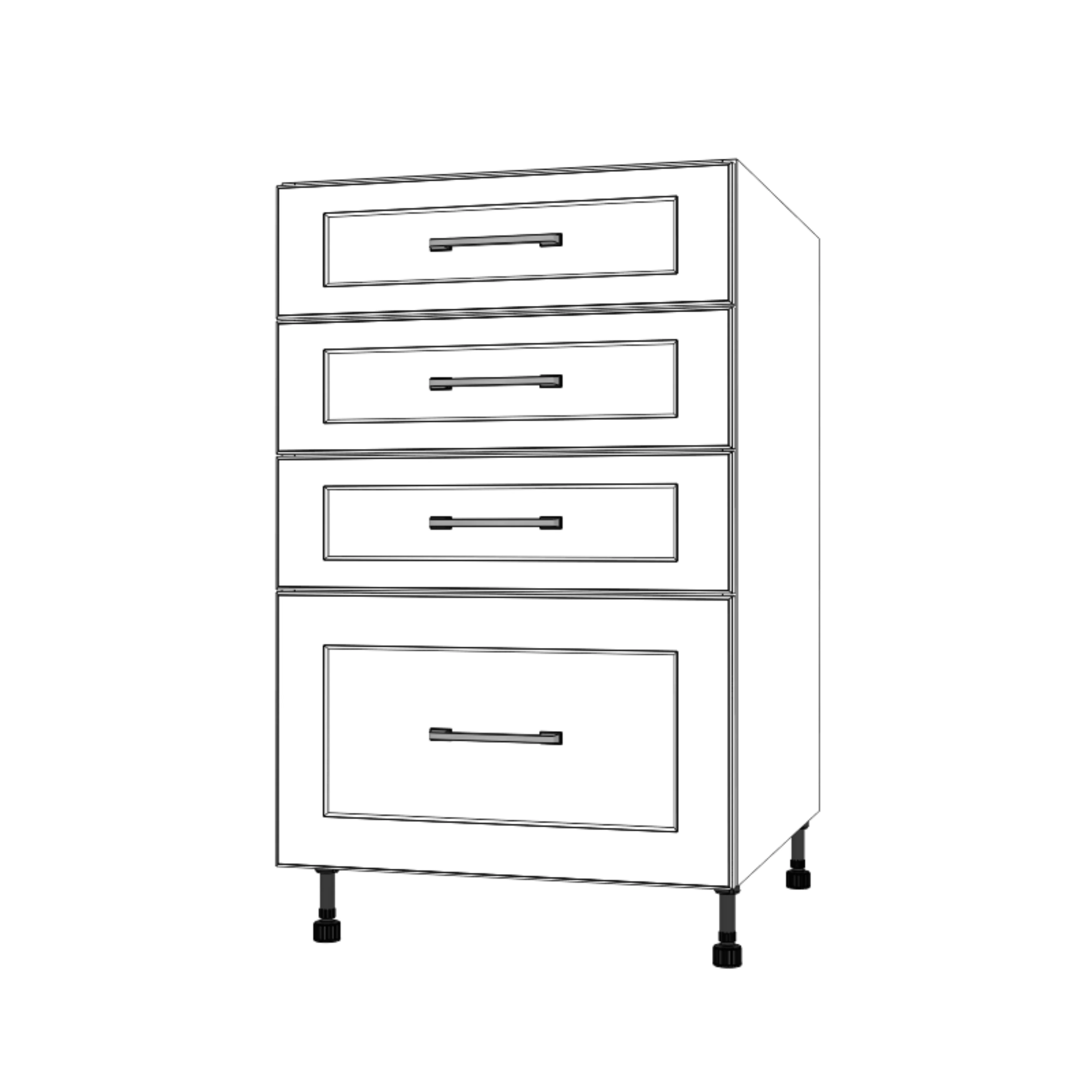 21" Wide Drawer Cabinet - Painted Doors - Image 2