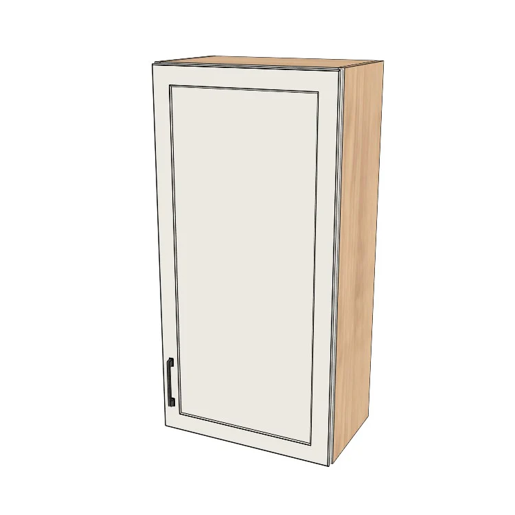 21" Wide x 42" High Wall Cabinet - (Hardrock Maple Melamine Boxes - Painted Doors)