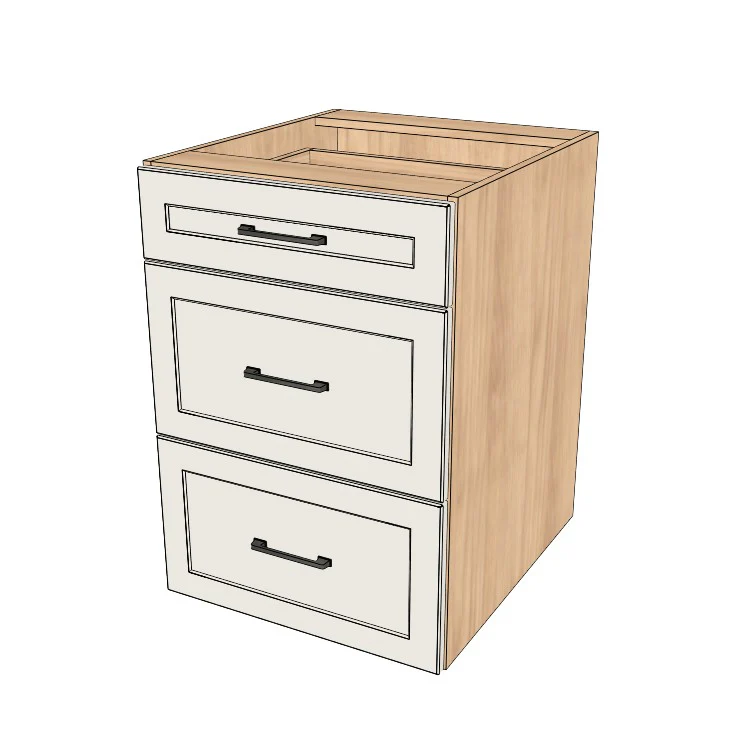 22" Wide Drawer Cabinet - (Ply Wood Boxes - Painted Doors)