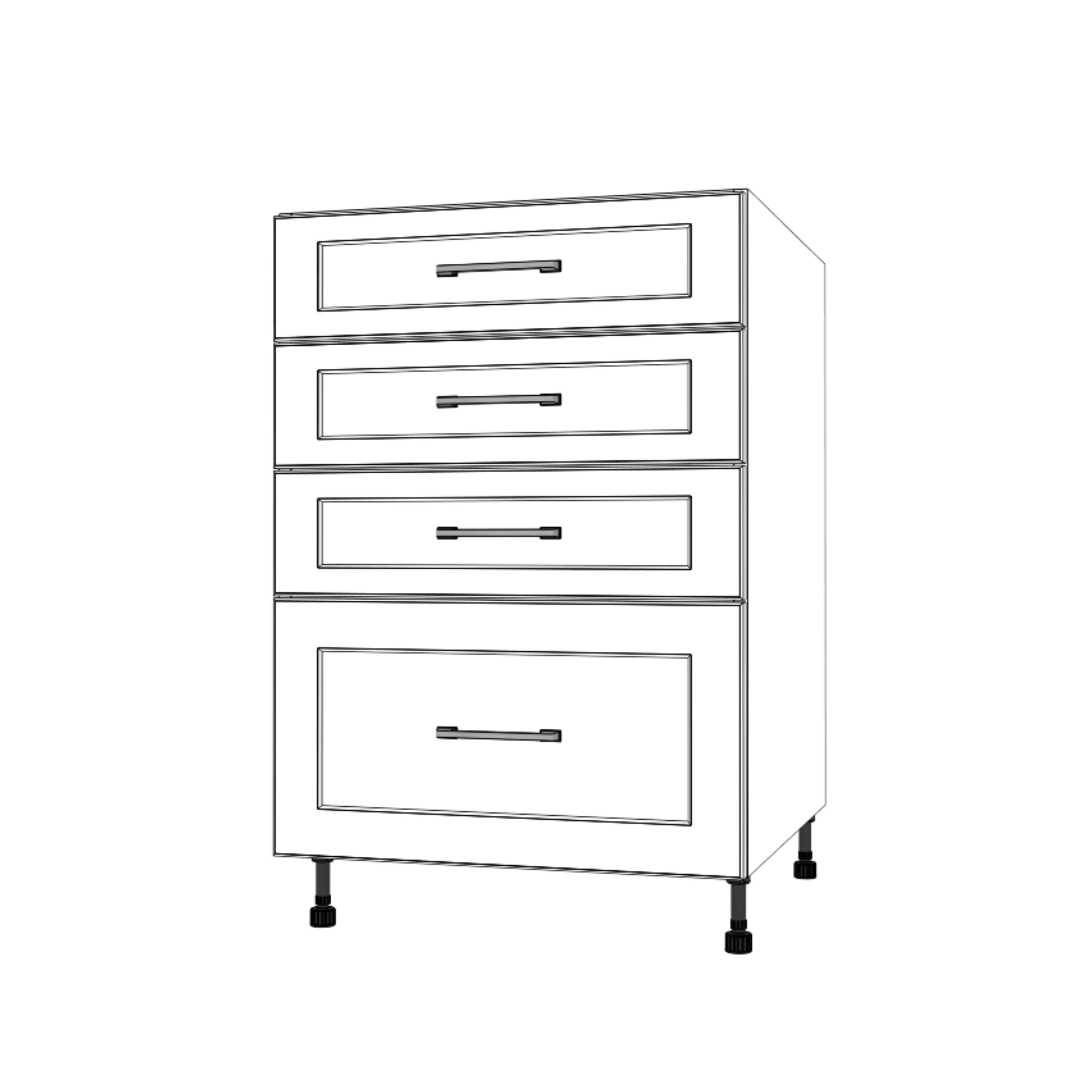 23" Wide Drawer Cabinet - Painted Doors - Image 2