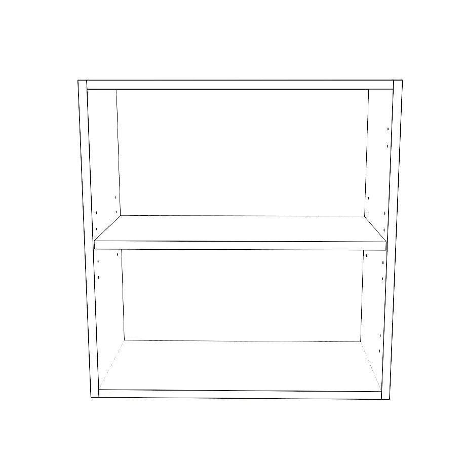 23" Wide x 24" High Wall Cabinet - Thermofoil Doors - Image 2