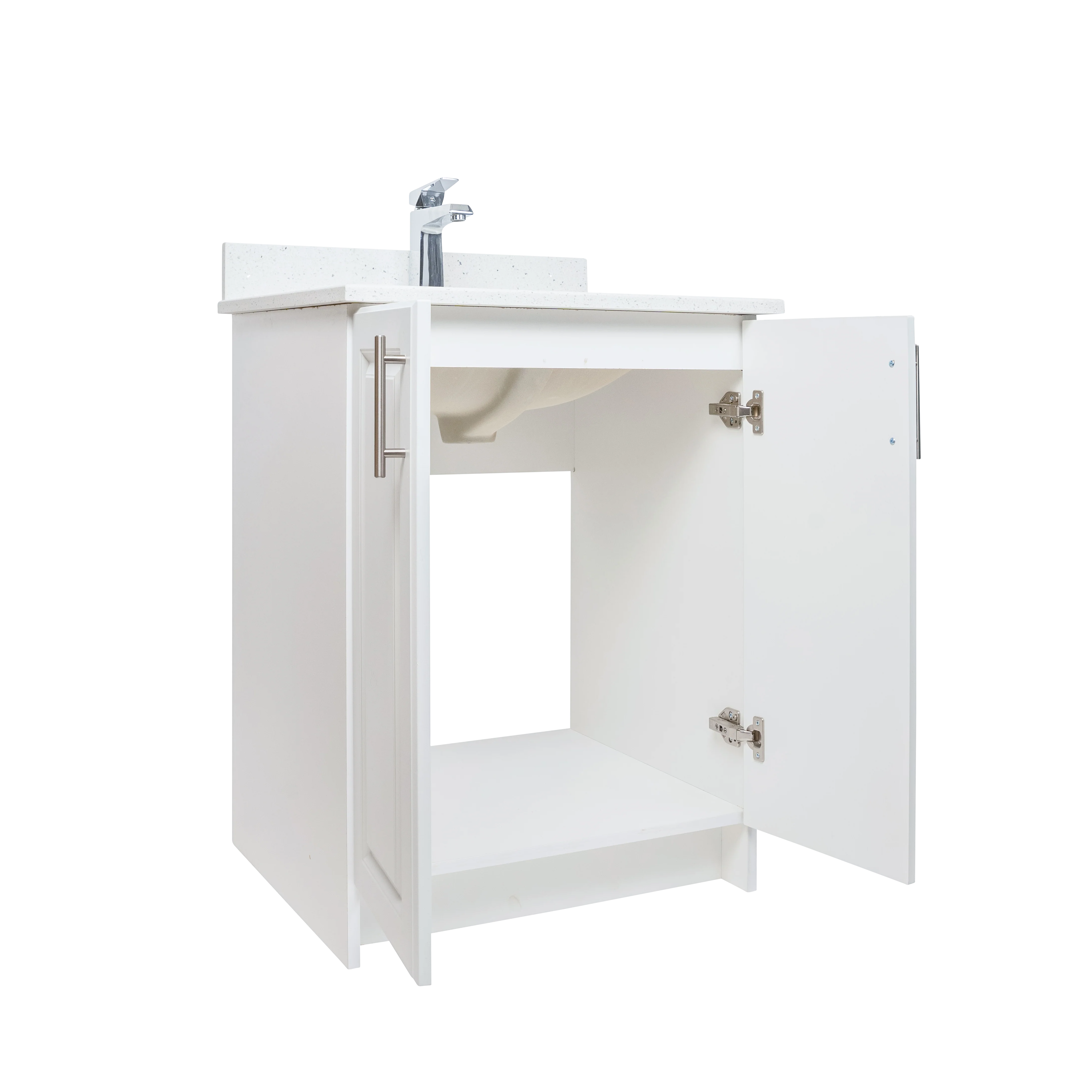 24" MDF - 2 Door - White - Raised Panel Doors - Image 4