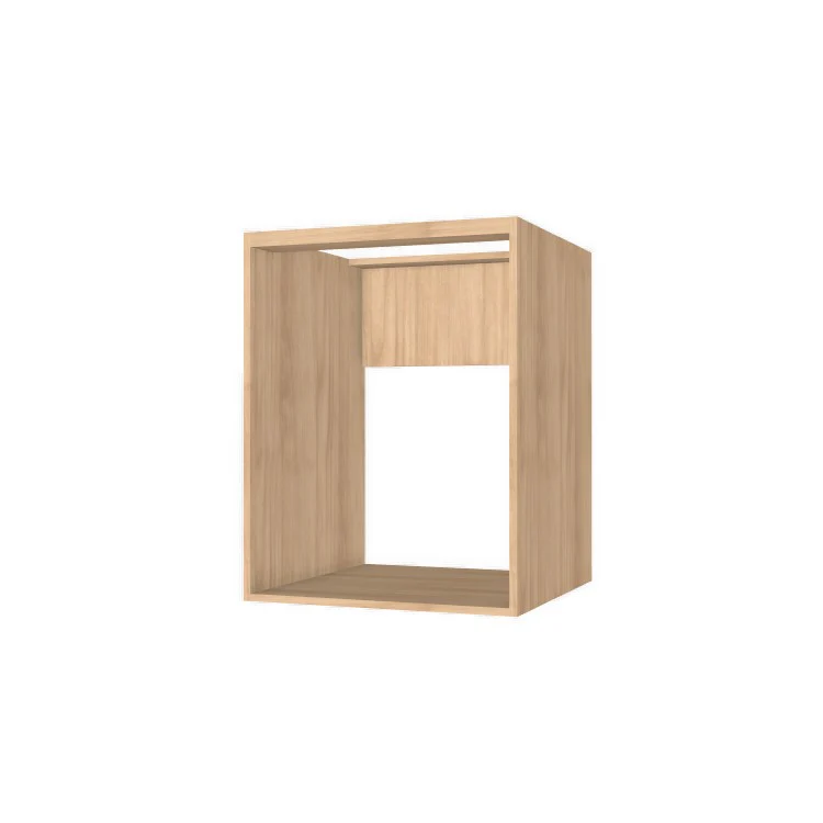 24" Wide Base Cabinet - Sink Cabinet - No Back - (Hardrock Maple Melamine Boxes - Flat Panel Doors) - Image 2