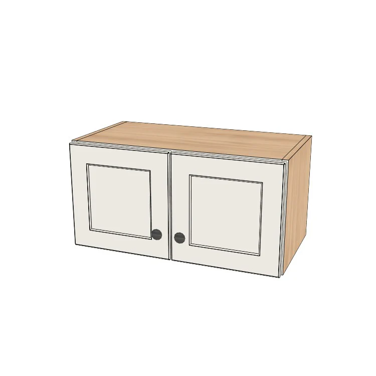 24" Wide x 12" High Wall Cabinet - (Hardrock Maple Boxes - Thermofoil Doors)