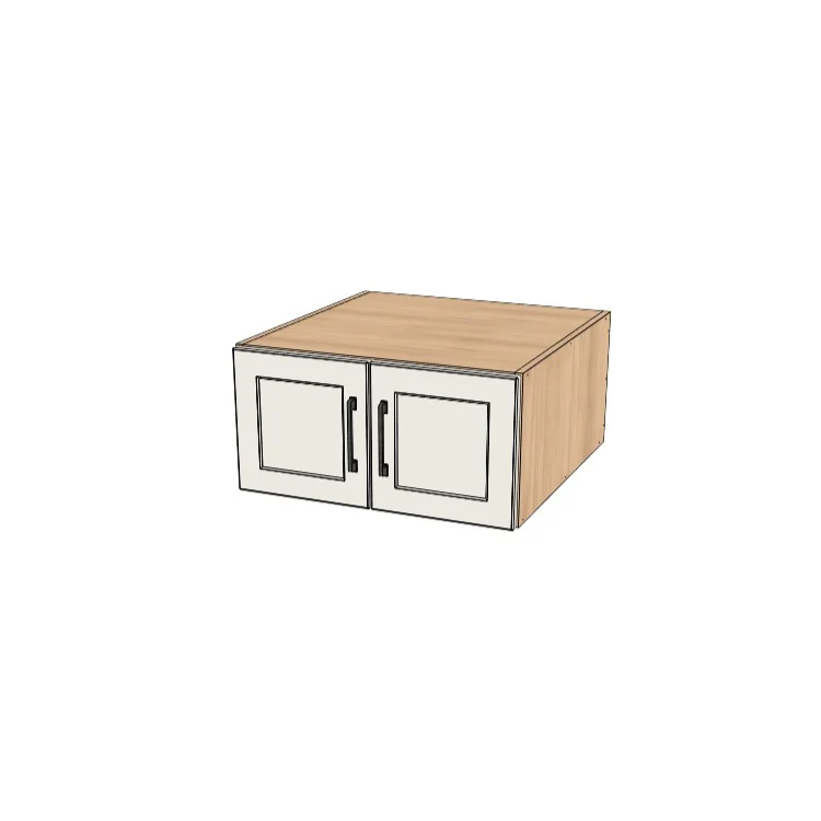 24" Wide x 12" High x 24" Deep Fridge/Stove Cabinet - (Hardrock Maple Melamine Boxes - Painted Doors)