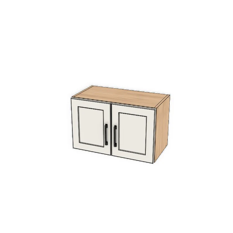 24" Wide x 15" High Fridge/Stove Cabinet - (Hardrock Maple Melamine Boxes - Thermofoil Doors)