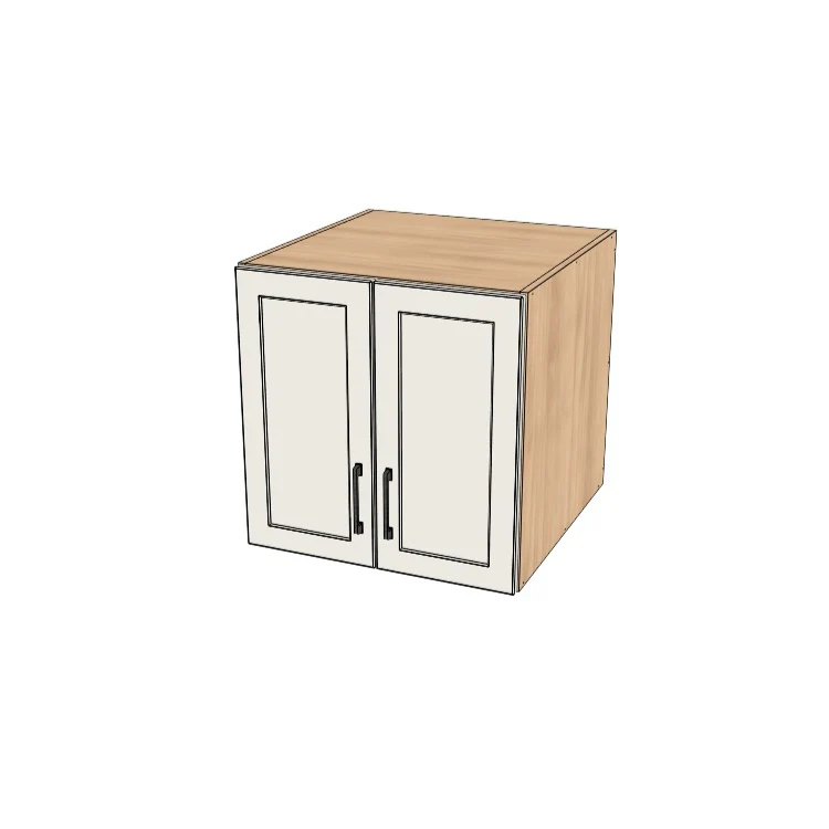 24" Wide x 24" High x 24" Deep Fridge/Stove Cabinet - (Hardrock Maple Melamine Boxes - Thermofoil Doors)