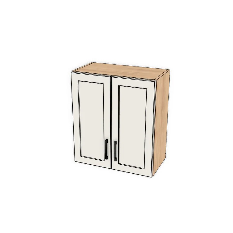 24" Wide x 27" High Fridge/Stove Cabinet - (Hardrock Maple Melamine Boxes - Thermofoil Doors)