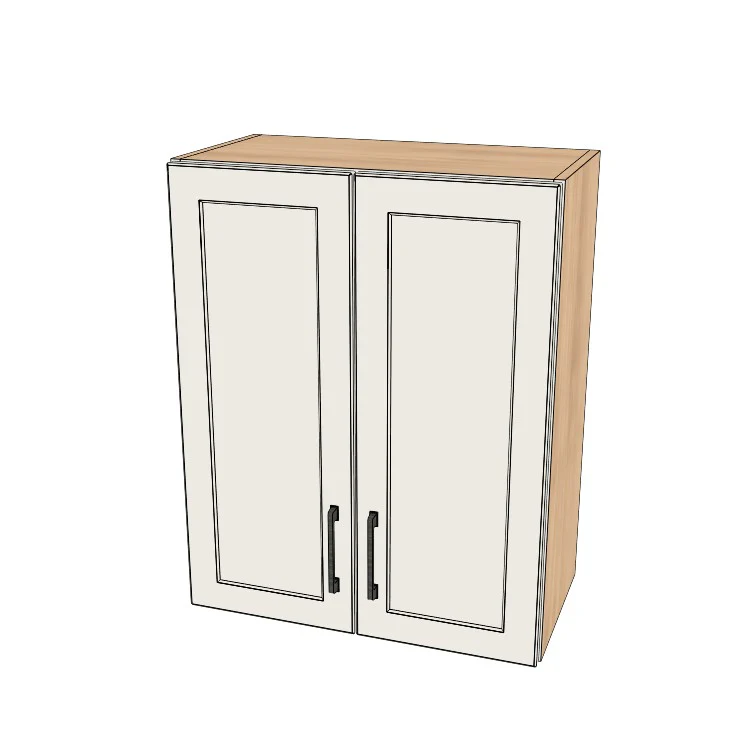 24" Wide x 30" High Wall Cabinet - (Hardrock Maple Melamine Boxes - Thermofoil Doors)