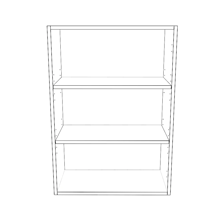 24" Wide x 34" High Wall Cabinet - Thermofoil Doors - Image 2
