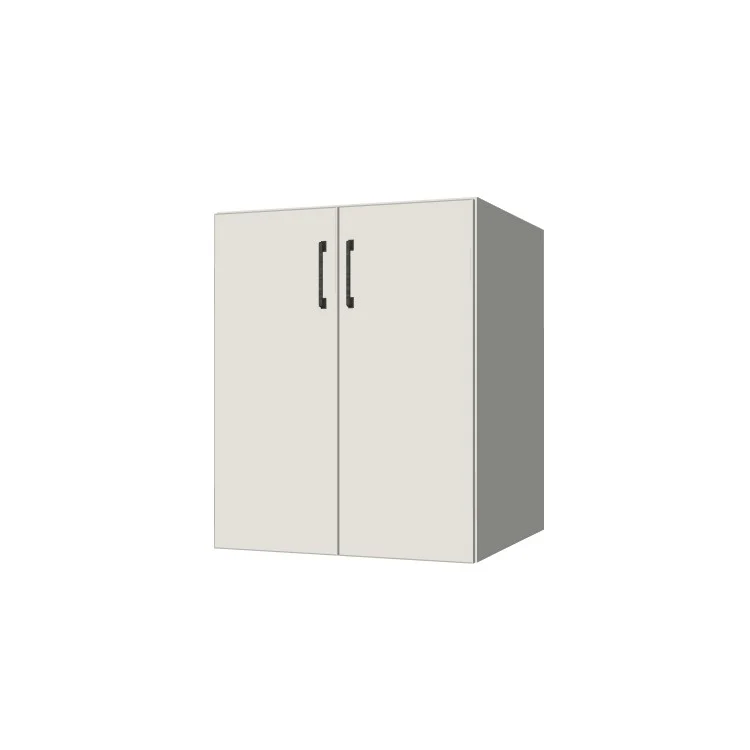 25" Wide Base Cabinet - (White Melamine Boxes - Flat Panel Doors)