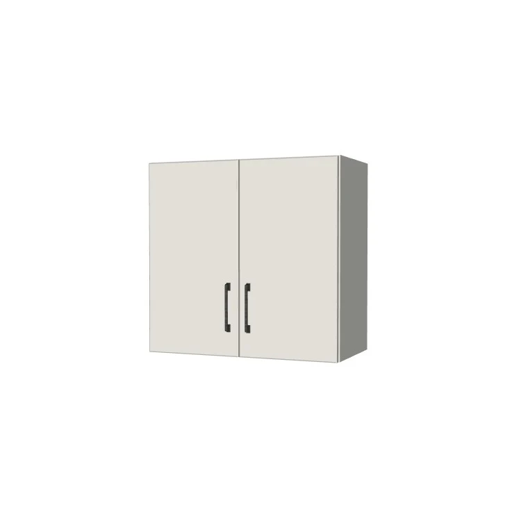 25" Wide x 24" High Wall Cabinet - (White Melamine Boxes - Flat Panel Doors)