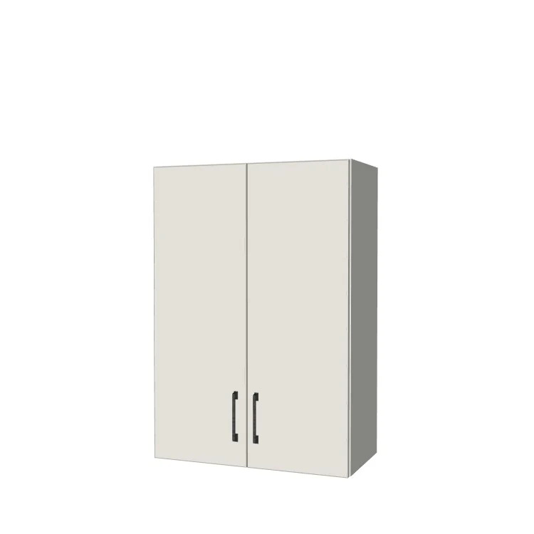 25" Wide x 36" High Wall Cabinet - (White Melamine Boxes - Flat Panel Doors)