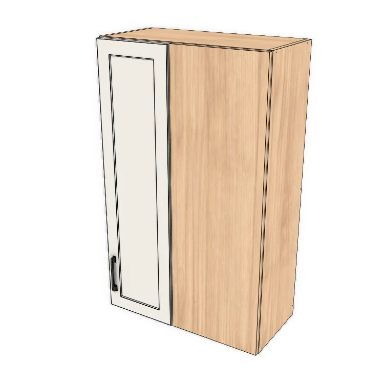 26" Wide 42" High Blind Corner Wall Cabinet - Door on Right/Left Side - (Hardrock Maple Melamine Boxes - Thermofoil Doors) - Image 2