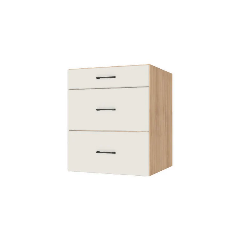 26" Wide Drawer Cabinet - (Hardrock Maple Melamine Boxes - Flat Panel Doors)