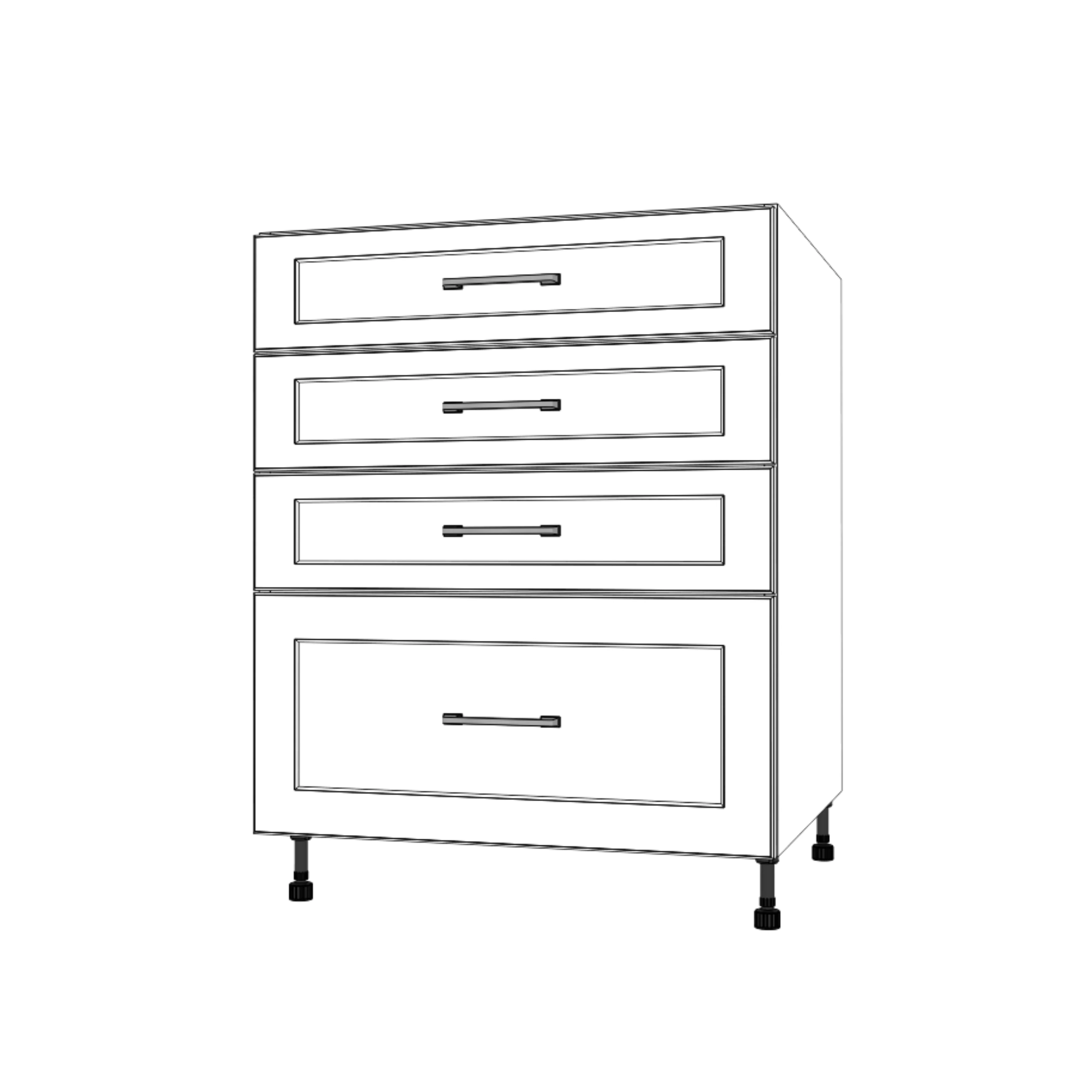27" Wide Drawer Cabinet - Thermofoil Doors - Image 2