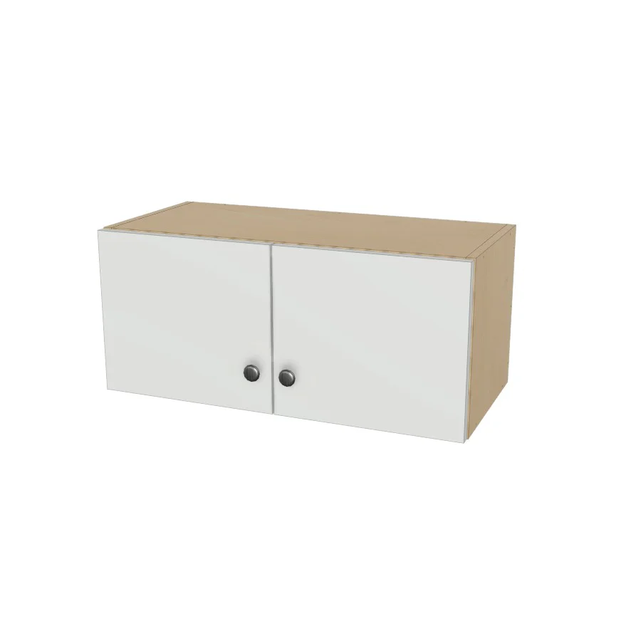 27" Wide x 12" High Wall Cabinet - (Hardrock Maple Boxes - Flat Panel Doors)