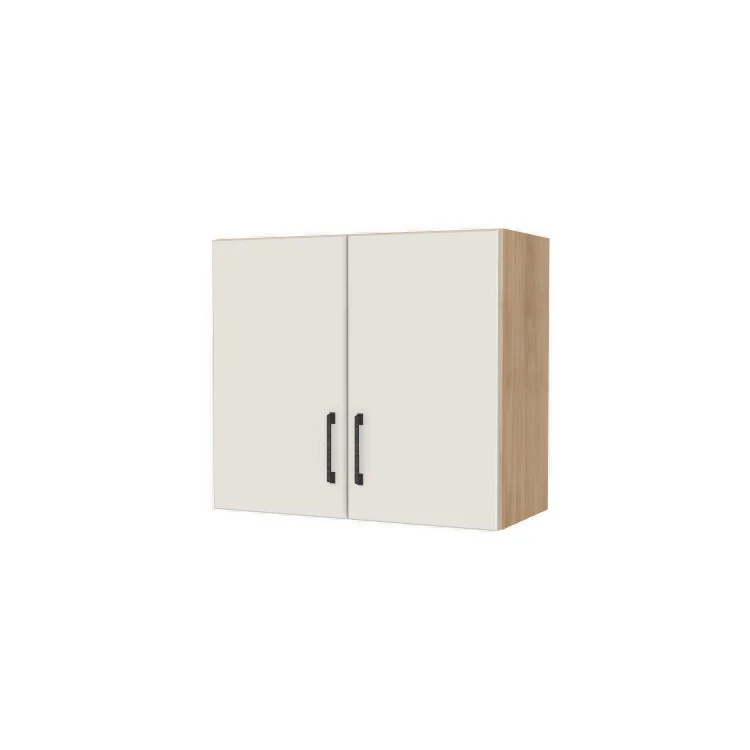 27" Wide x 24" High Wall Cabinet - (Hardrock Maple Melamine Boxes - Flat Panel Doors)