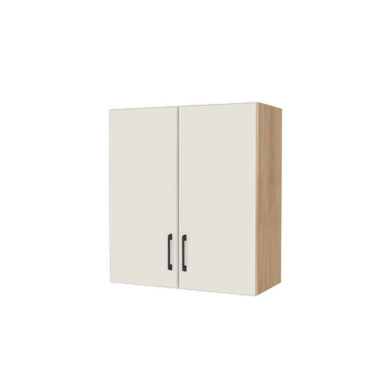 27" Wide x 30" High Wall Cabinet - (Hardrock Maple Melamine Boxes - Flat Panel Doors)