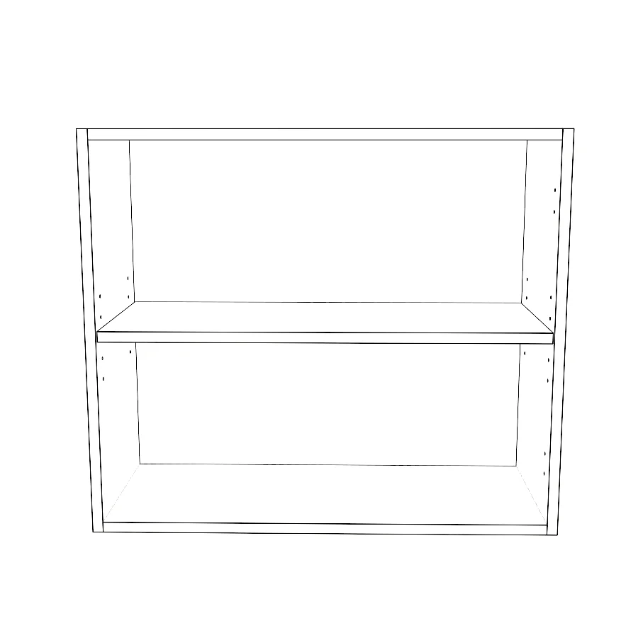 28" Wide 24" High Blind Corner Wall Cabinet - Door on Right/Left Side - Thermofoil Doors - Image 2