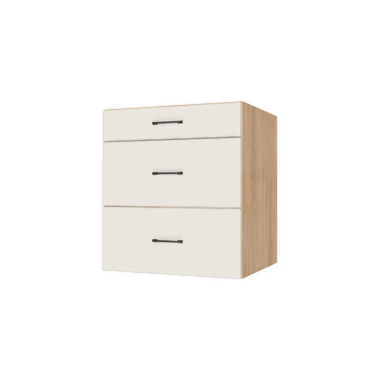 28" Wide Drawer Cabinet - (Hardrock Maple Melamine Boxes - Flat Panel Doors)