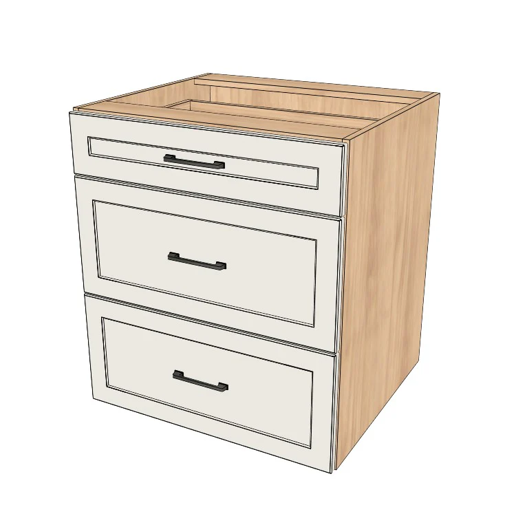 28" Wide Drawer Cabinet - (Ply Wood Boxes - Painted Doors)