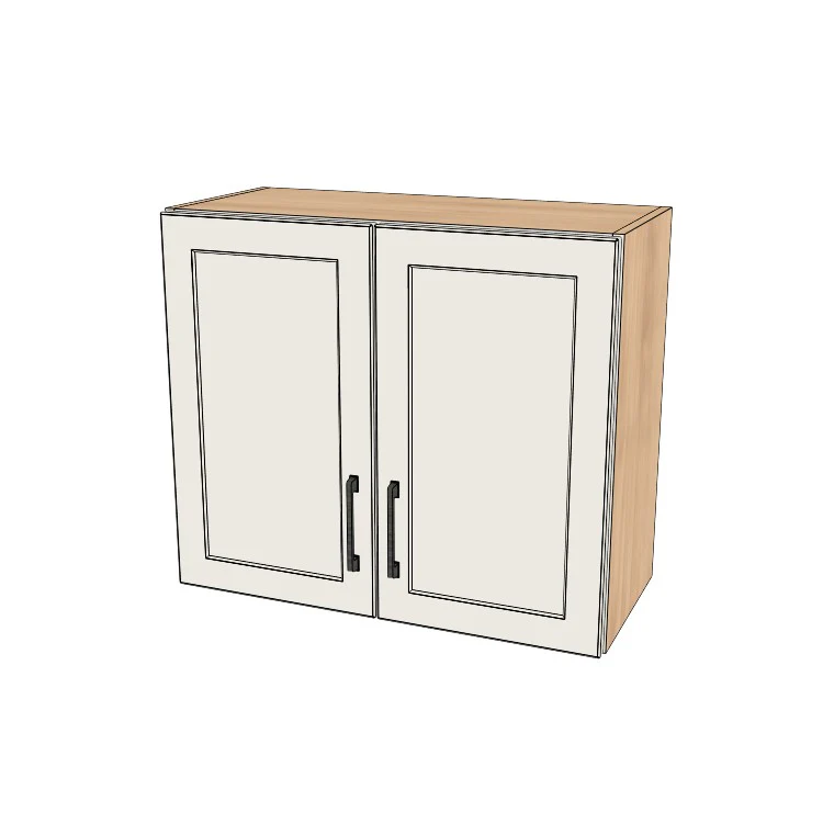 28" Wide x 24" High Wall Cabinet - (Hardrock Maple Melamine Boxes - Painted Doors)