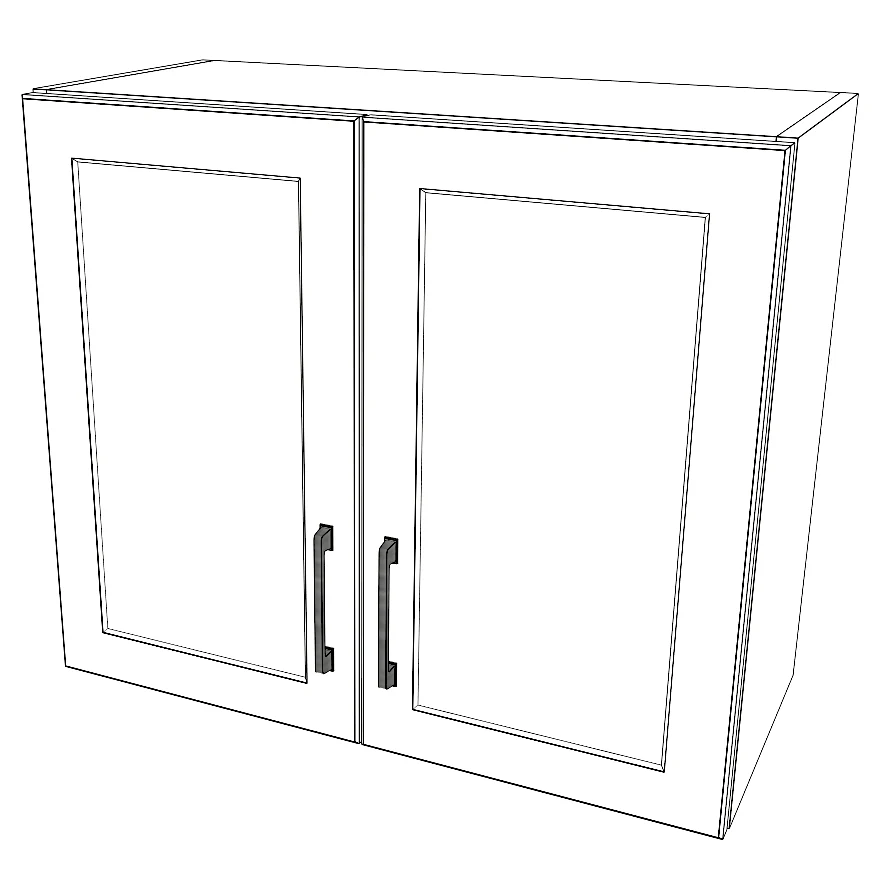 28" Wide x 24" High Wall Cabinet - Painted Doors