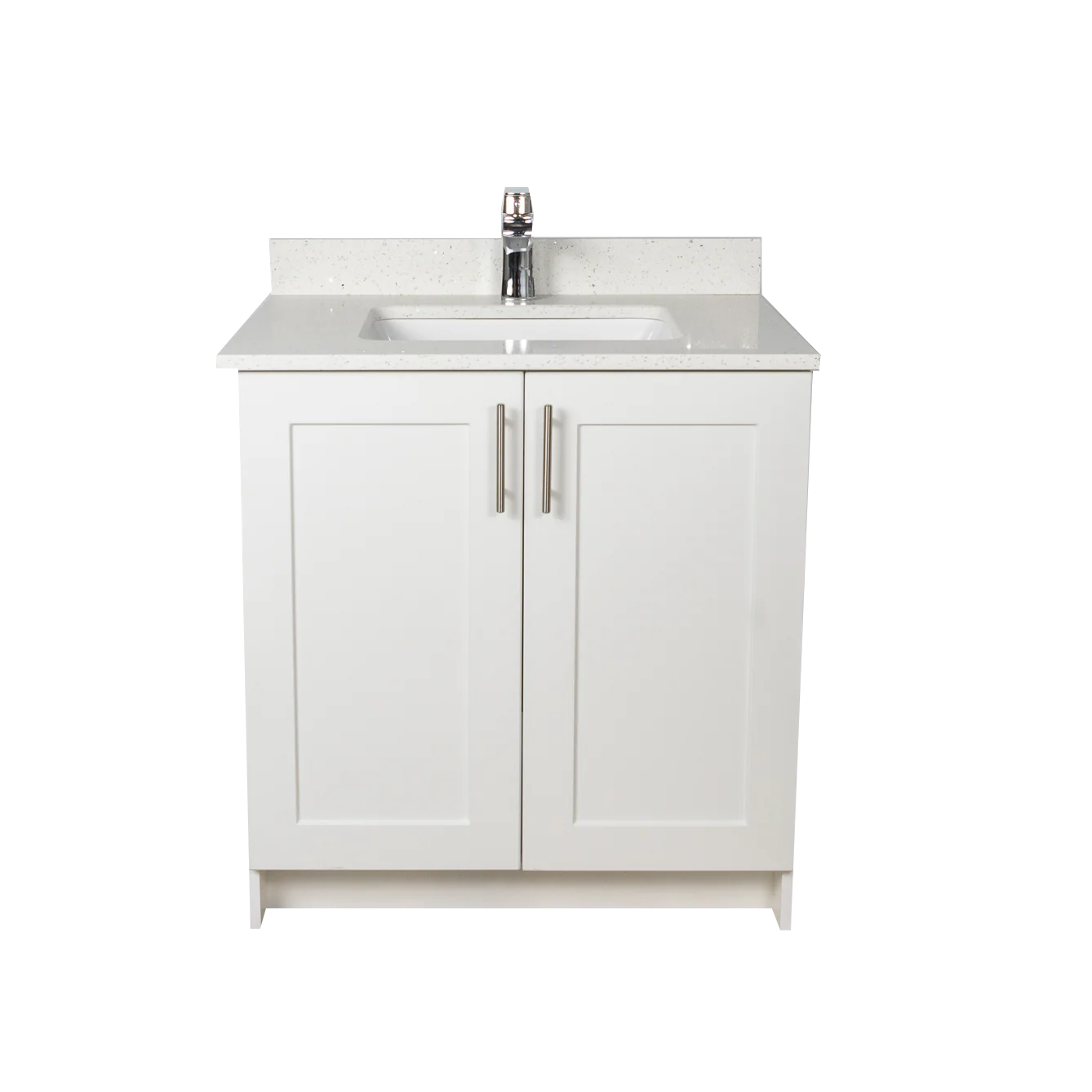 30" MDF - 2 Door - White - Shaker Doors - Softclose Hardware - Image 3